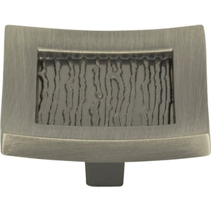 Atlas Homewares Primitive Square Knob 1 1/2 Inch Brushed Nickel