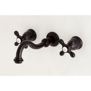 Kingston Brass KS3125AX Vintage 2-Handle Wall Mount Bathroom Faucet, Oil Rubbed Bronze
