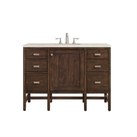 Addison 48" Single Vanity, Mid-Century Acacia, w/ 3 CM Siberian Silestone Top