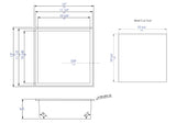 ALFI brand 12" x 12" White Matte Stainless Steel Square Single Shelf Bath Shower Niche