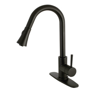 Gourmetier LS8720DL Concord Single-Handle Pull-Down Kitchen Faucet, Matte Black
