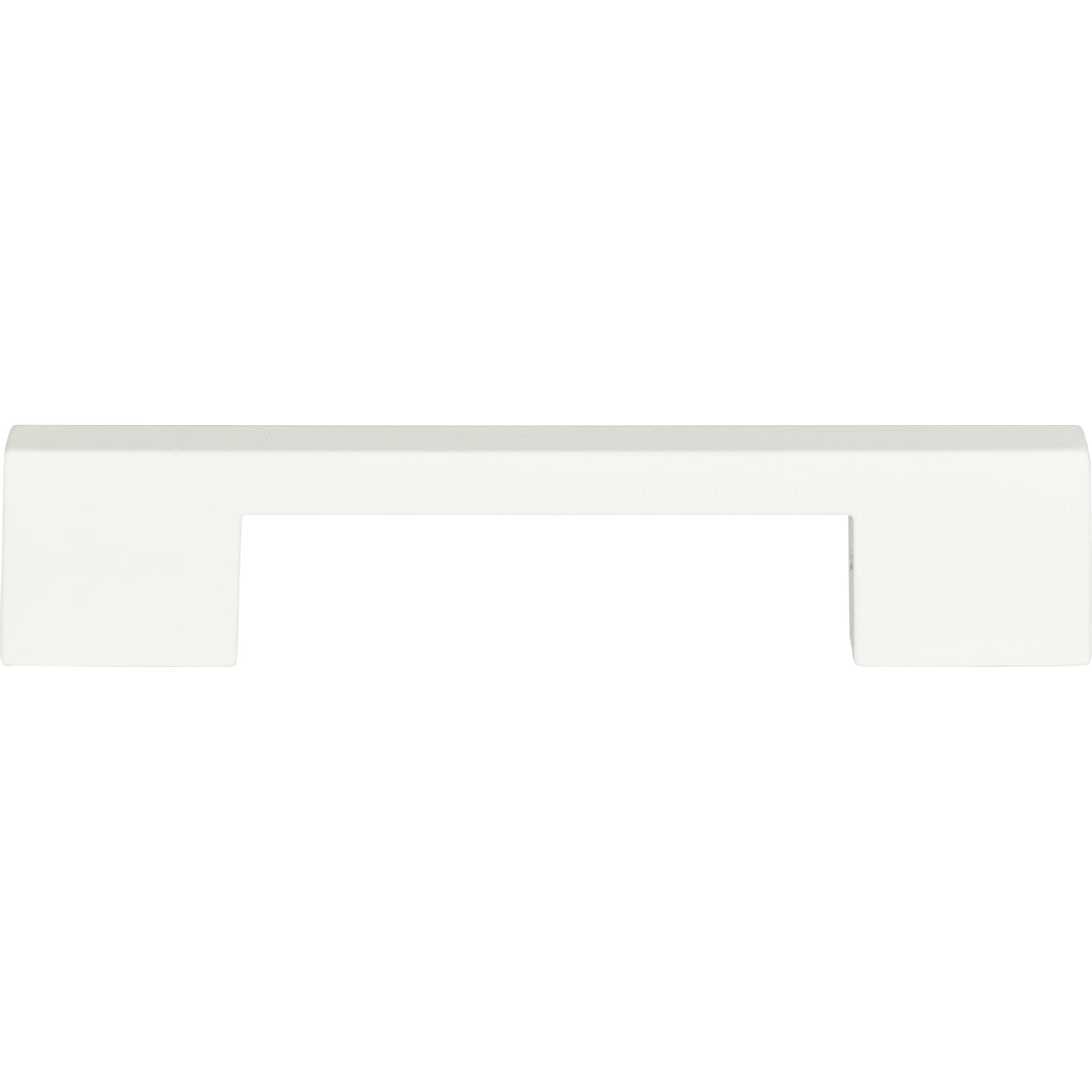 Atlas Homewares Thin Square Pull 5 1/16 Inch (c-c) High White Gloss