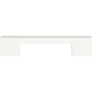 Atlas Homewares Thin Square Pull 5 1/16 Inch (c-c) High White Gloss
