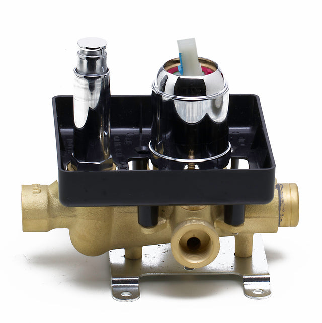 ALFI brand AB5601-PC Polished Chrome Shower Valve Mixer with Square Lever Handle and Diverter