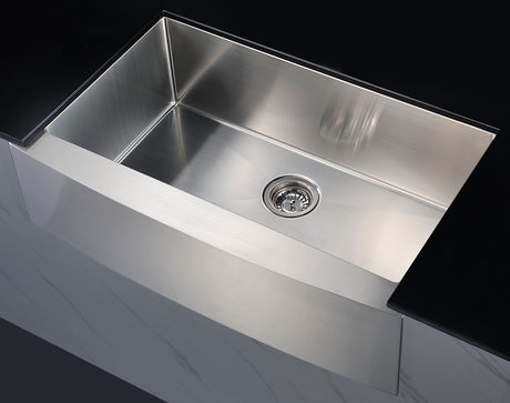 ANZZI KAZ36201A-031 Elysian Farmhouse 36 in. Single Bowl Kitchen Sink with Faucet in Polished Chrome