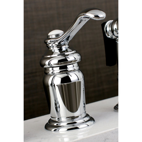 Kingston Brass KS7821TLBS Templeton Single-Handle Widespread Kitchen Faucet, Polished Chrome
