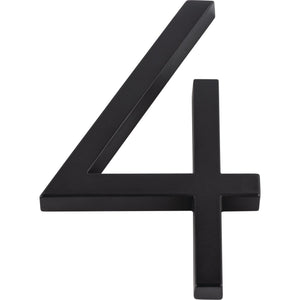 Atlas Homewares Modern Avalon #4 6 Inch Matte Black