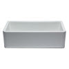 33" White Smooth Apron Solid Thick Wall Fireclay Single Bowl Farm Sink