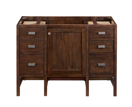 Addison 48" Single Vanity, Mid-Century Acacia w/ 3 CM Charcoal Soapstone Silestone Top