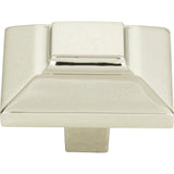 Atlas Homewares Trocadero Large Square Knob 1 1/2 Inch Polished Nickel