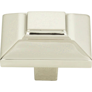 Atlas Homewares Trocadero Large Square Knob 1 1/2 Inch Polished Nickel