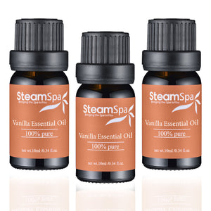 SteamSpa Essence of Vanilla Aromatherapy Oil Extract Value Pack G-OILVAN3