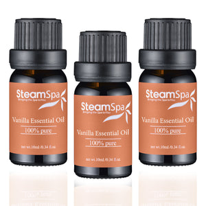 SteamSpa Essence of Vanilla Aromatherapy Oil Extract Value Pack G-OILVAN3