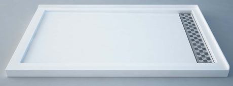 ANZZI SWAZ005WH-012WR Lex-Class 60 in. x 74 in. Shower Wall Surround and Base in White