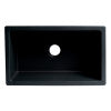 30" Black Matte Reversible Smooth / Fluted Single Bowl Fireclay Farm Sink