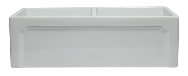 ALFI brand AB3318DB-W 33 inch White Reversible Double Fireclay Farmhouse Kitchen Sink