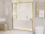 ANZZI SD-AZ15-01BG Enchant 70-in. x 60.4-in. Framed Sliding Shower Door in Brushed Gold