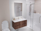 ANZZI VT-CT39-DB Conques 39 in W x 20 in H x 18 in D Bath Vanity in Dark Brown with Cultured Marble Vanity Top in White with White Basin