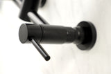 Gourmetier GS8180DL Concord 2-Handle Wall Mount Pull-Down Kitchen Faucet, Matte Black