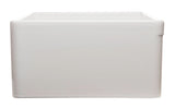 ALFI brand AB533-W 33" White Smooth Apron Single Bowl Fireclay Farm Sink