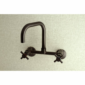 Kingston Brass KS413ORB Concord 8-Inch Adjustable Center Wall Mount Kitchen Faucet, Oil Rubbed Bronze
