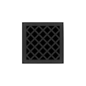 Infinity Drain XD 4-2P 4” x 4” XD 4 - Strainer - Criss-Cross Pattern & 2" Throat w/PVC Drain Body 2” Outlet