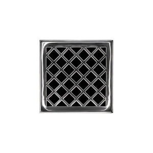 Infinity Drain XD 4-2P 4” x 4” XD 4 - Strainer - Criss-Cross Pattern & 2" Throat w/PVC Drain Body 2” Outlet