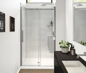MAAX 138540-810-084-000 Halo Pro GS 44 ½-47 X 78 ¾ in. 8mm Sliding Shower Door for Alcove Installation with GlassShield® glass in Chrome