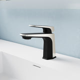 ANZZI L-AZ903MB-BN Single Handle Single Hole Bathroom Faucet With Pop-up Drain in Matte Black & Brushed Nickel