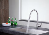ANZZI KF-AZ213BN Tycho Single-Handle Pull-Out Sprayer Kitchen Faucet in Brushed Nickel
