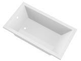 ANZZI AZ3672VNS-801 Illyrian 6 ft. Acrylic Reversible Drain Rectangular Bathtub in White with 3-Piece Faucet and Handshower