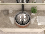 ANZZI BS-008 Cadmean 16 in. Handmade Vessel Sink in Polished Antique Copper with Floral Design Exterior