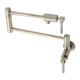 Kingston Brass KS4106DL Concord Wall Mount Pot Filler, Polished Nickel