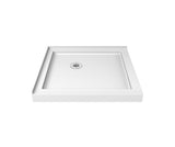 MAAX 107333-000-001 Roka 4242 Acrylic Corner Shower Base with Corner Drain in White