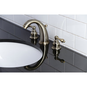 Kingston Brass KB983ALAB Victorian 2-Handle 8 in. Widespread Bathroom Faucet, Antique Brass