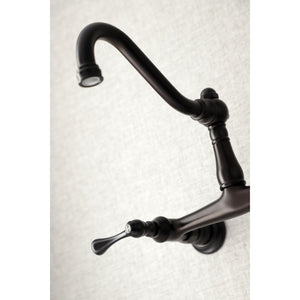 Kingston Brass KS3245BL Vintage Wall Mount Bathroom Faucet, Oil Rubbed Bronze