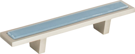 Atlas Homewares Spa Blue Pull 3 Inch (c-c) Brushed Nickel