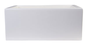 ALFI brand AB2418SB-B  24" Biscuit Smooth Thick Wall Fireclay Single Bowl Farm Sink