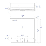 Black Matte 14" Square Solid Surface Resin Sink