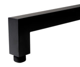Black Matte 20" Square Wall Shower Arm