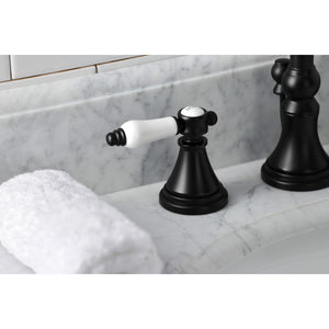 Kingston Brass KS2980BPL Bel-Air Widespread Bathroom Faucet with Brass Pop-Up, Matte Black