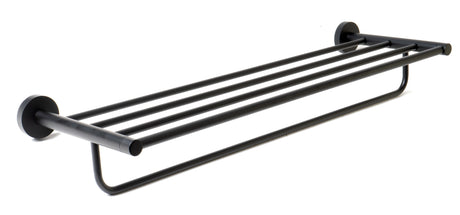 Black Matte 26" Towel Bar & Shelf