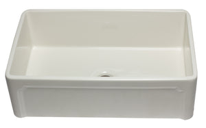 ALFI brand AB3320SB-B 33 inch Biscuit Reversible Single Fireclay Farmhouse Kitchen Sink
