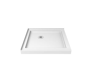 MAAX 107332-000-001-000 Roka 3636 Acrylic Corner Shower Base with Corner Drain in White