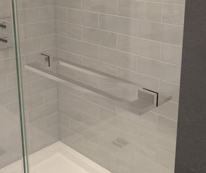 MAAX 139584-810-305-000 Capella 78 32 ½-35 ½ x 78 in. 8 mm Pivot Shower Door for Alcove Installation with GlassShield® glass in Brushed Nickel