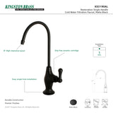 Kingston Brass KS3190AL Restoration Single Handle Water Filtration Faucet, Matte Black