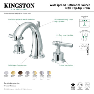 Kingston Brass KS2969ML Milano Widespread Bathroom Faucet, Brushed Nickel/Polished Brass