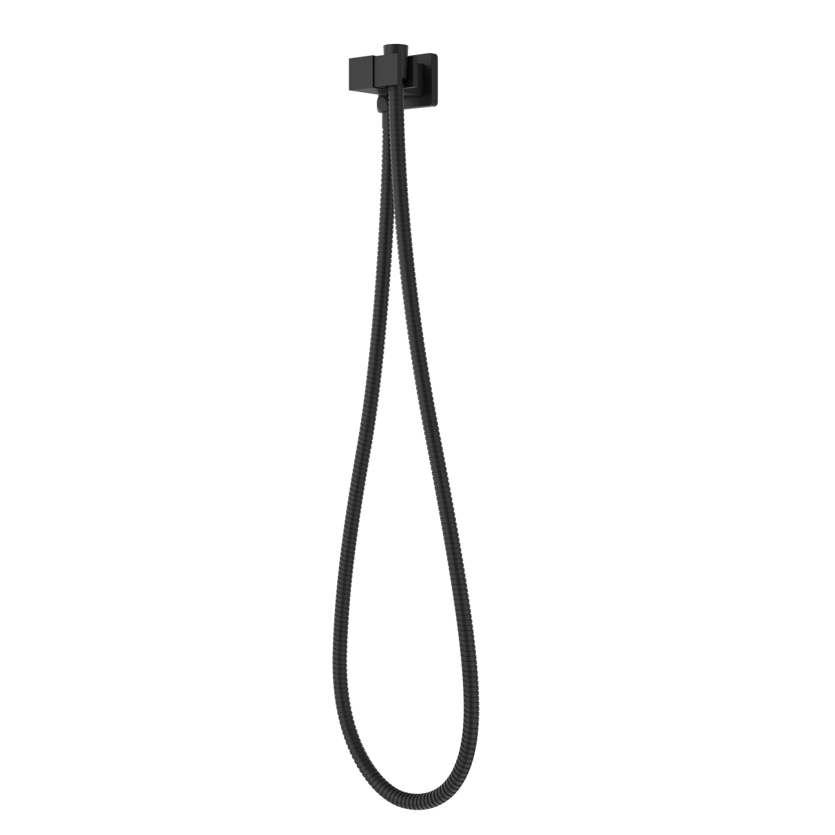 Modern Square 2-Piece Handheld Shower Kit with 60 in. Hose in Matte Black
