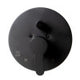 Black Matte Shower Valve with Rounded Lever Handle and Diverter