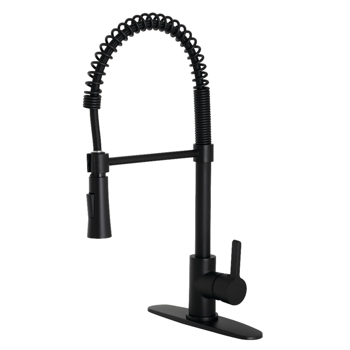 Gourmetier LS8670CTL Continental Single-Handle Pre-Rinse Kitchen Faucet, Matte Black